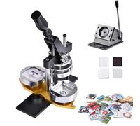 Máquina para hacer imanes para nevera, creador de cuadrados, máquina de prensa para imanes de fotos DIY de 50x50 mm, cortador de papel, 100 consumibles, para manualidades y proyectos DIY