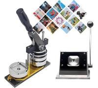 Máquina para hacer insignias cuadradas de 50 x 50 mm, imán para nevera y kit de fabricación de botones de pin, prensa profesional de insignias de metal para imanes fotográficos, insignias