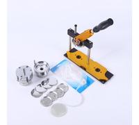 Máquina para Hacer Insignias, Kit de Máquina de Arte Giratorio, con 100 Juegos de Botones Circulares Metálicos Personalizados, para Hebillas, Nudos, Llaveros y Abrebotellas(56mm/2.2in)