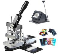 Máquina para hacer insignias, kit para hacer imanes cuadrados de 80 x 5 m. Incluye: prensa, cortador de papel y 100 consumibles.