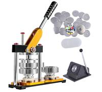 Máquina para hacer insignias para imanes de refrigerador, kit completo con 100 accesorios y cortador circular, prensa de insignias de metal personalizada para crear imanes de nevera