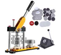 Máquina para hacer insignias para imanes de refrigerador, kit completo con 100 accesorios y cortador circular, prensa de insignias de metal personalizada para crear imanes de nevera