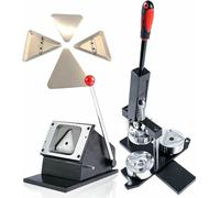 Máquina para hacer insignias, prensa de botones profesional con cortador triangular, crea insignias magnéticas personalizadas para nevera, perfecta para publicidad y regalos, fácil de usar