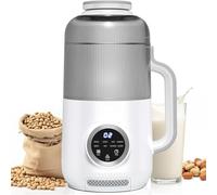 Máquina para hacer leche de nueces, 40 onzas de leche de soja con 10 cuchillas, limpieza automática, mantiene el calor, retarda el inicio, licuadora ultrasilenciosa