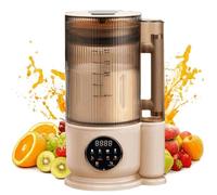 Máquina para hacer leche de nueces con 12 hojas, cubierta insonorizada, temporizador de 24 horas, mantiene el calor, revestimiento de cerámica antiadherente para leche de soja y almendras