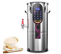 Máquina para hacer leche de soja, eléctrica con temporizador de filtro extraíble, acero inoxidable para separación de residuos de pulpa