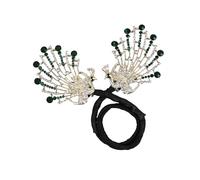 Máquina para hacer moños de pelo, alas de pavo real con cristales para hacer moños, regalo para madre (estilo D)