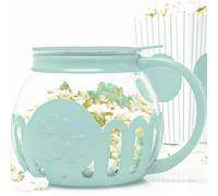 Máquina para hacer palomitas de maíz, cuenco de 2.25 cuartos de galón con tapa, palomitas de maíz para microondas, vidrio de borosilicato seguro para temperatura, apto para lavavajillas