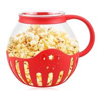 Máquina para hacer palomitas de maíz de 2 litros, para microondas, cuenco de vidrio de borosilicato, saludable, menos grasa, baja en calorías, sin BPA, para niños, noches de cine, fiestas, hogar