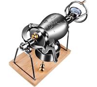 Máquina para hacer palomitas de maíz de alta presión, manual, de acero inoxidable, estilo tradicional chino, mini máquina para hacer arroz inflado con cañón de palomitas(400ml)