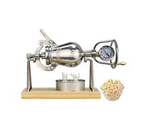 Máquina para hacer palomitas de maíz de alta presión, mini máquina de palomitas de maíz de acero inoxidable 304 con manivela manual, para Navidad, Halloween, fiesta en casa, olla de palomitas de maíz