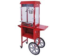 Máquina para Hacer Palomitas de Maíz Profesional con Carrito Palomitera de Acero Dulces Caramelo Capacidad 230g Fácil Limpieza 24 Meses Garantía Eléctrica Apto para Eventos Bares Fiestas Restaurantes