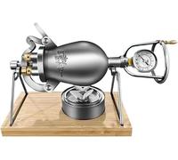 Máquina para hacer palomitas de maíz retro, manual, de aire caliente, ideal para noches de cine en familia y para antojos rápidos. Apta para lavavajillas.(330ml)