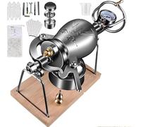MáQuina para Hacer Palomitas MaíZ Alta PresióN, MáQuina Tradicional China Aire Caliente, Amplificador Manual CañóN Palomitas, MáQuina para Hacer Palomitas de MaíZ de Acero Inoxidable 304(520ML)