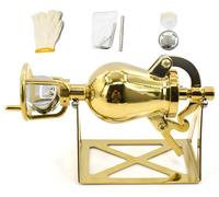 Máquina para hacer palomitas maíz estilo cine, acero inoxidable 304, gran capacidad. Disfruta palomitas maíz sin grasa sabor cinematográfico en cualquier momento(Gold/230ml)