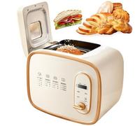 Máquina para hacer pan de 600 g con amasado automático de masa y fermentación, reserva de 15 horas, 1 hora, revestimiento antiadherente, 3 colores de corteza, diseño dividido, sin gluten