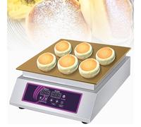 Máquina Para Hacer Panqueques, Mini Panqueques De 60-240 °C, Antiadherente, Para Hacer Soufflés, Con Placa Calefactora De Cobre De 8 Mm Y Control De Temperatura Y Tiempo, Cabezal Doble Y Cabezal Simp