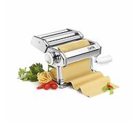 Máquina para hacer pasta Laica PM2000 permite accesorios para hacer más tipos de pasta, incluye pinza de fijación y manivela, se le puede añadir motor, en acero inxidable.