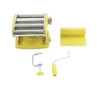 Máquina para hacer pasta manual de acero inoxidable, prensa de fideos multifunción para el hogar con 6 niveles ajustables para chefs profesionales y cocineros caseros. (Copa de succión 2 cuchillos)