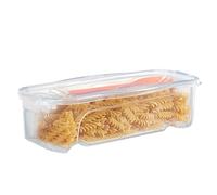 Máquina para hacer pasta para microondas con cuchara, tenedor, recipientes de almacenamiento de frutas resistentes al calor con tapa a prueba de fugas y colador, contenedores organizadores para
