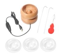 Máquina para hacer pulseras - Destornillador de madera 9,5 x 9,5 x 7,5 cm | Herramienta eléctrica para bordar pulseras con agujas, cuencos para joyas, pulseras, collares | Fornitur