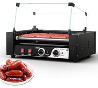 Máquina para hacer salchichas Hot Dog Roller para parrilla, 7/9 rodillos, máquina para hacer salchichas Hot Dog Roller, asador automático antiadherente para salchichas, para perritos calientes