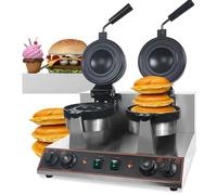 Máquina Para Hacer Waffles Eléctrica, Prensa Para Panini, Sandwichera, Máquina Para Hacer Helados, Brioches, Hamburguesas, Con Control De Temperatura Y Tiempo(Double Head)