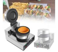 Máquina para hacer wafles, helados y wafles, prensa comercial para hacer wafles de hamburguesas, molde antiadherente para hacer hamburguesas eléctricas domésticas de 1200 W, 220 V
