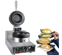 Máquina para hacer wafles y helados - Máquina eléctrica antiadherente para hacer hamburguesas y wafles para uso doméstico y comercial, ideal para preparar deliciosos sándwiches y hamburguesa