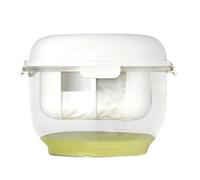 Máquina para hacer yogur, filtro de contenedor, 8.07 x 6.3 pulgadas, práctico colador de yogures con malla fina, tapa transparente de leche de nueces para el hogar, hotel, restaurantes y