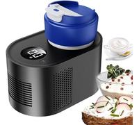 Máquina para hacer yogures con pantalla LCD y función de frío/calor para yogur casero, compacta y fácil de usar