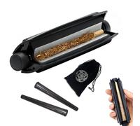 Máquina para Liar Cigarrillos, 1Pcs Enrollador de Cigarrillos, Cigarette Rolling Machine 110mm con Bolsa de Almacenamiento, 2 Tubos para Guardar Cigarrillos(Negro)