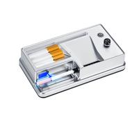 máquina para liar cigarrillos, Infrared Induction Portable Cigarette Filling Machine, Suitable for 6.5/8Mm Paper(Silver,6.5mm)