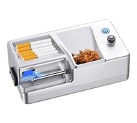 máquina para liar cigarrillos, Máquina inyectora de tabaco con sensor inteligente, 6,5/8 mm, automática, eléctrica, 3000 mAh(Silver)