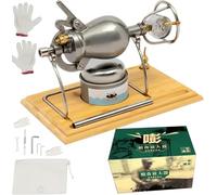 Máquina para palomitas de maíz tradicional china, máquina para palomitas de maíz de acero inoxidable estilo antiguo, amplificador de trigo vintage para palomitas de maíz de aire caliente (400 ml)