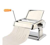 Máquina para pasta manual con manivela, máquina para hacer pasta fresca en casa, de acero inoxidable, sacapastas, laminadora para tallarines, espaguetis, lasaña/ravioli