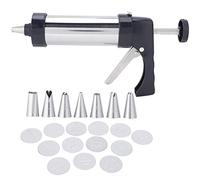 Máquina para prensar galletas, juego de boquillas para decoración de pasteles de acero inoxidable, herramientas para hornear DIY con 13 moldes para galletas, 7 boquillas, caja de