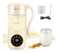 Máquina para preparar leche de frutos secos de 1400 ml, máquina para preparar leche de soja con 16 cuchillas y 9 funciones, para preparar leche de avena, leche de almendras, leche vegetal y bebidas de