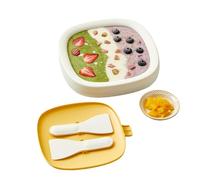 Máquina para Rollitos de - Uso Alimentario Con Tapa Y 2 Espátulas,Kit Enrollado,Para Postres Caseros Diy, Yogur, Sorbete De Frutas, Reuniones Familiares, Tiempo Diy Padres E Hijos