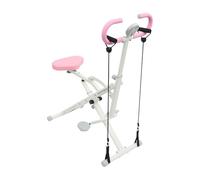 Máquina para sentadillas para glúteos, piernas, abdomen y núcleos, plegable, para casa y gimnasio, ángulo de asiento de 30° - 90° - 120°, 5 niveles, intensidad máx. 150 kg (rosa-blanco)