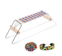 Máquina Para Tejer Abalorios, Telar de Cuentas, Kit de Telar de Cuentas Madera y Acero Inoxidable, Telar de Joyería Para Tejer collar, Pulsera, Manualidades DIY