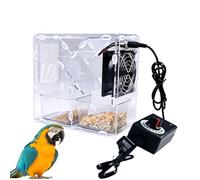 Máquina peladora de alimentos para pájaros, con 2 recipientes, eléctrica, velocidad regulable, dispositivo de separación rápida para comida para pájaros, para pinzones, periquitos, cacatúas,