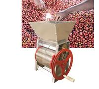 Máquina peladora de café manual, máquina descascaradora de café con volante que ahorra mano de obra, espacio entre rodillos ajustable y salida de 30-100 kg/h, baja tasa de rotura, tasa de fina(
