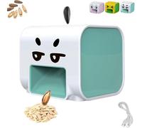 Máquina peladora de semillas de girasol, máquina eléctrica para romper semillas de girasol, herramienta automática recargable por USB para pelar semillas sin esfuerzo, ideal para fiestas (A)