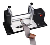 Máquina peladora eléctrica de cuero, herramienta de prensado de escritorio de 45 RPM con rodillo de presión para manualidades de cuero y papel, estampado de moldes