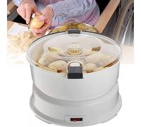 Máquina peladora eléctrica de patatas con contenedor, cierre giratorio, sin ensuciar, capacidad de 1 kg, pelador de verduras para cortar y pelar patatas sin esfuerzo