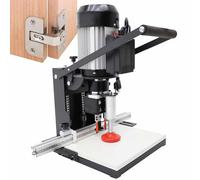 Máquina perforadora de bisagra portátil, escariador automático de agujeros de tornillo, herramienta de perforación ajustable para procesamiento de puertas, equipo de perforación eficiente para