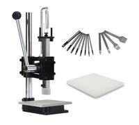 Máquina Perforadora de Cuero de Cabeza Redonda y Cuadrada, Perforadora Manual con Base de Hierro Fundido, for Perforar, Cortar y Conformar Piezas de Bricolaje(Square head)