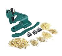 Máquina perforadora de ojales, prensa de ojales, herramienta de prensa manual profesional para ojales, 3 matrices + 900 ojales tamaño del agujero 6 mm, 10 mm, 12 mm