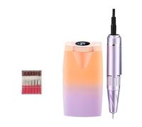 Máquina perforadora de uñas, Taladro de uñas eléctrico portátil de alta velocidad de 35000 rpm, lima de uñas recargable.(Purple)